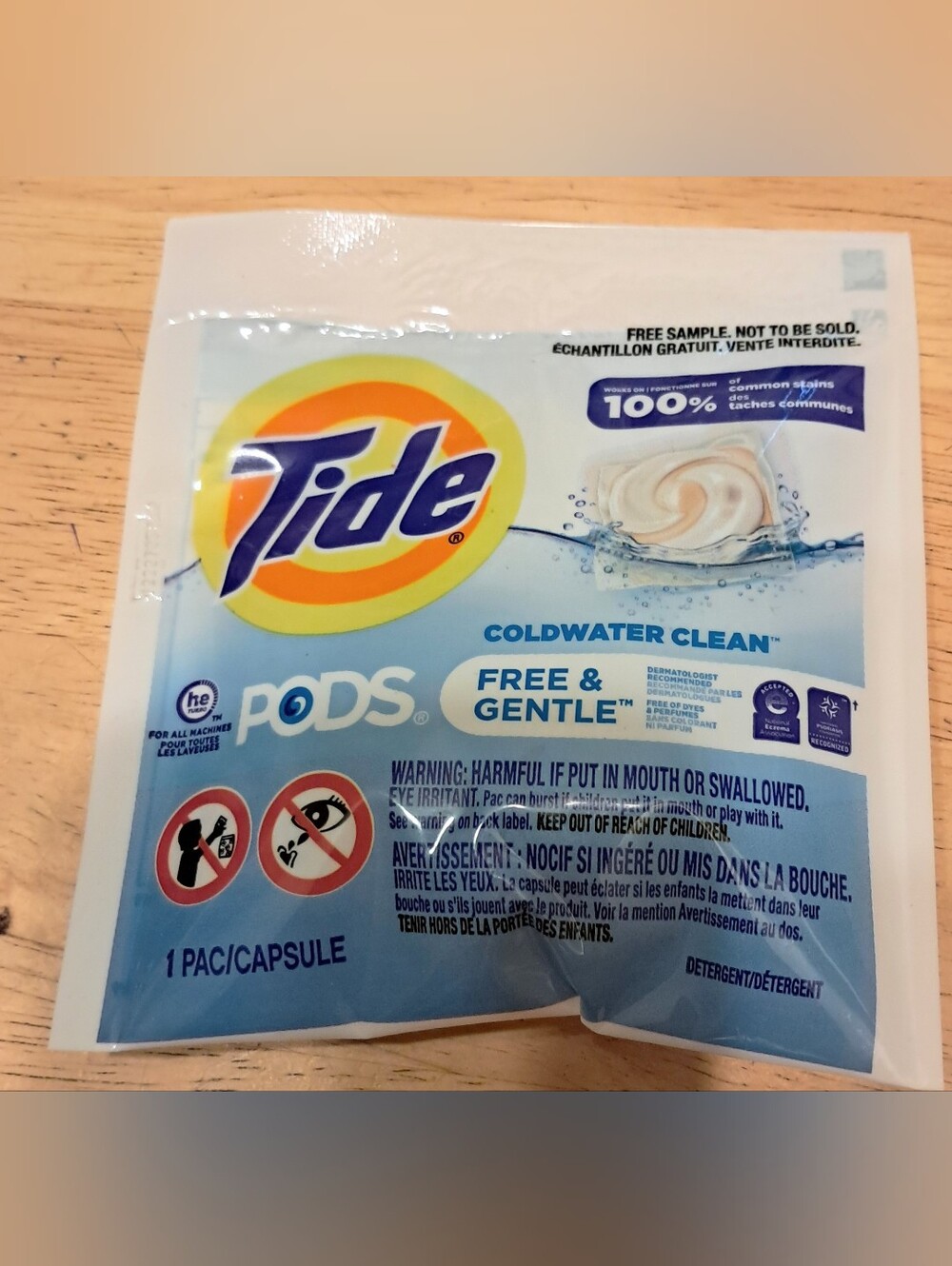 FREE with PURCHASE - TIDE FREE & GENTLE (1 POD) SAMPLE